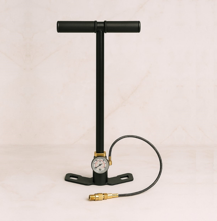 Manual high-pressure hand pumps for airguns and portable air filling systems
