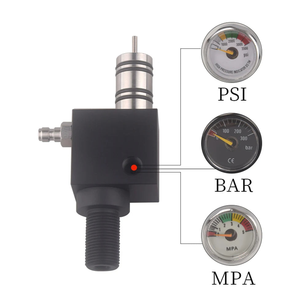 High pressure 4500PSI Z valve regulator with M18x1.5 thread – ideal for CO2 tanks