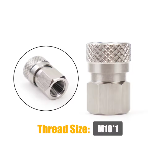 8mm quick disconnect air adapter – male/female fitting with 1/8 NPT/BSP and M10
