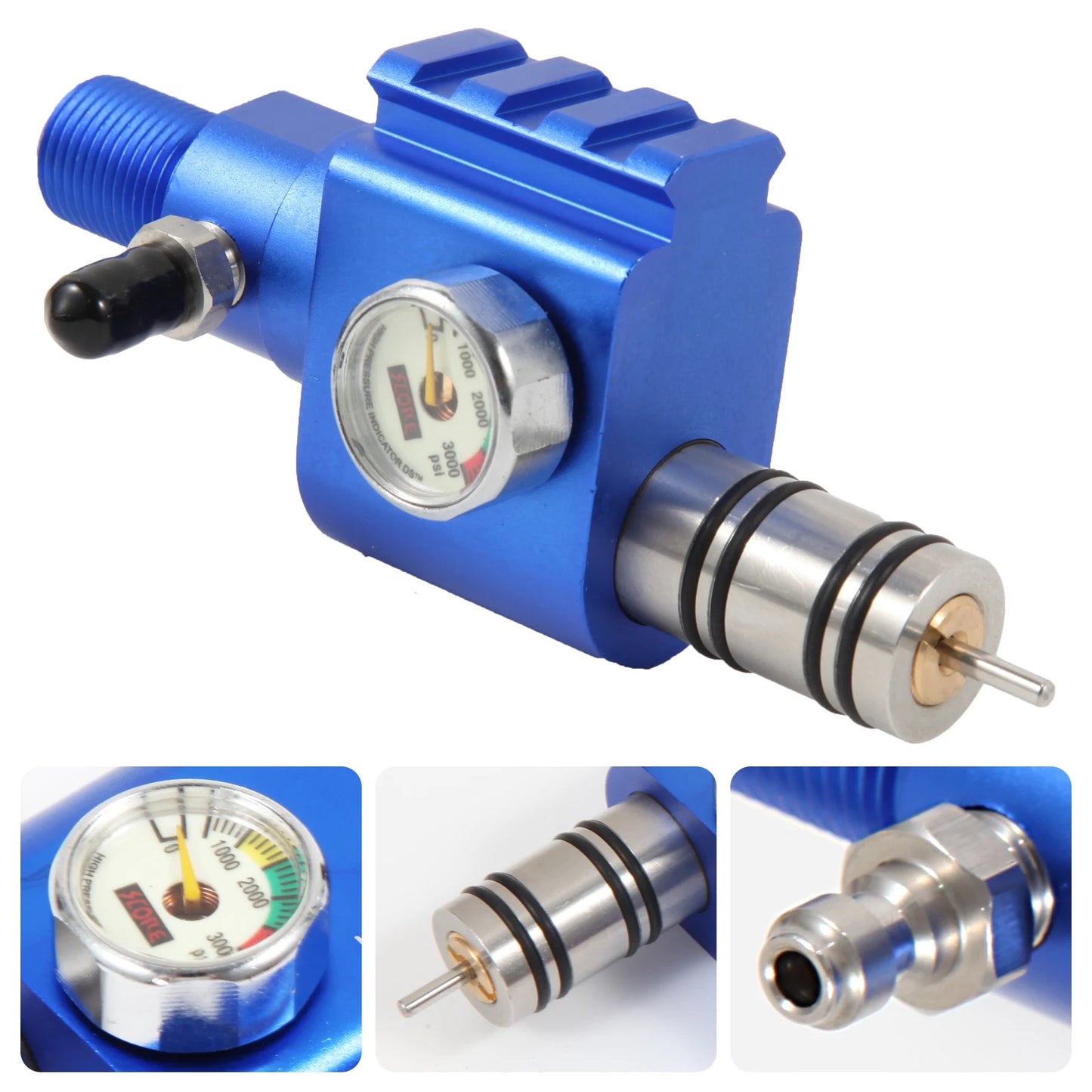 High pressure 3000PSI aluminum Z valve regulator for CO2 tanks