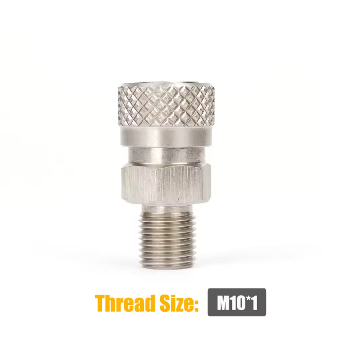 8mm quick disconnect air adapter – male/female fitting with 1/8 NPT/BSP and M10