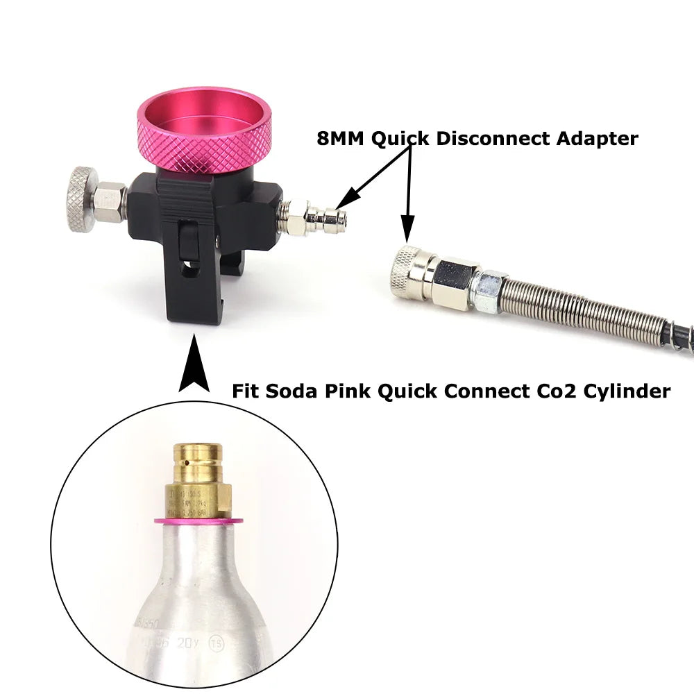 Pink CO2 Refill Adapter Only for SodaStream Terra DUO Quick Connect