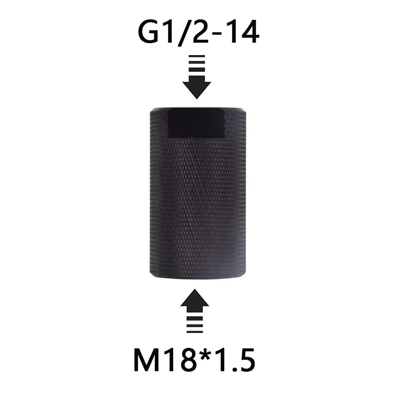 Thread Adapter G1/2 to M18.1.5 Aluminum Black