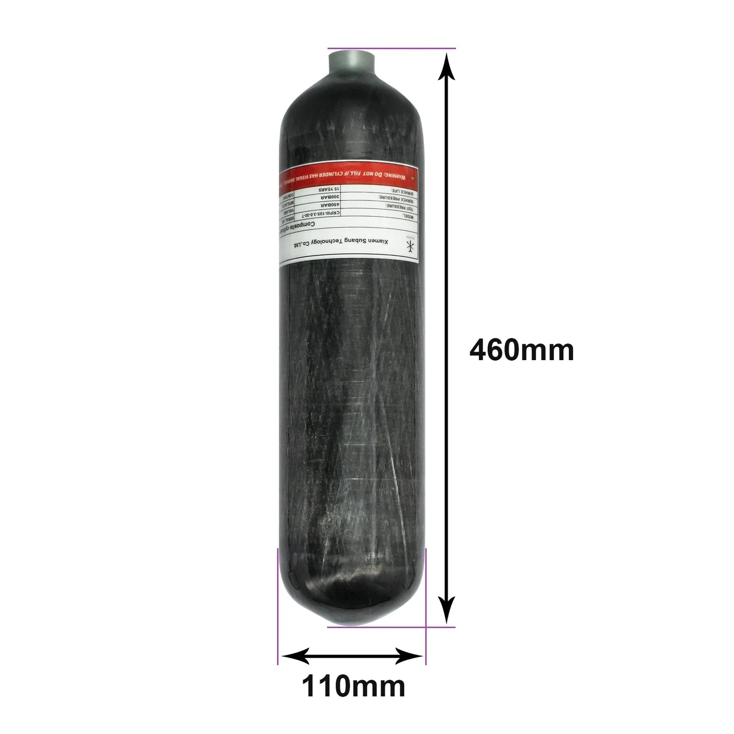 TUXING 3L Carbon Fiber Tank with 6000PSI Fill Station Valve & Gauges