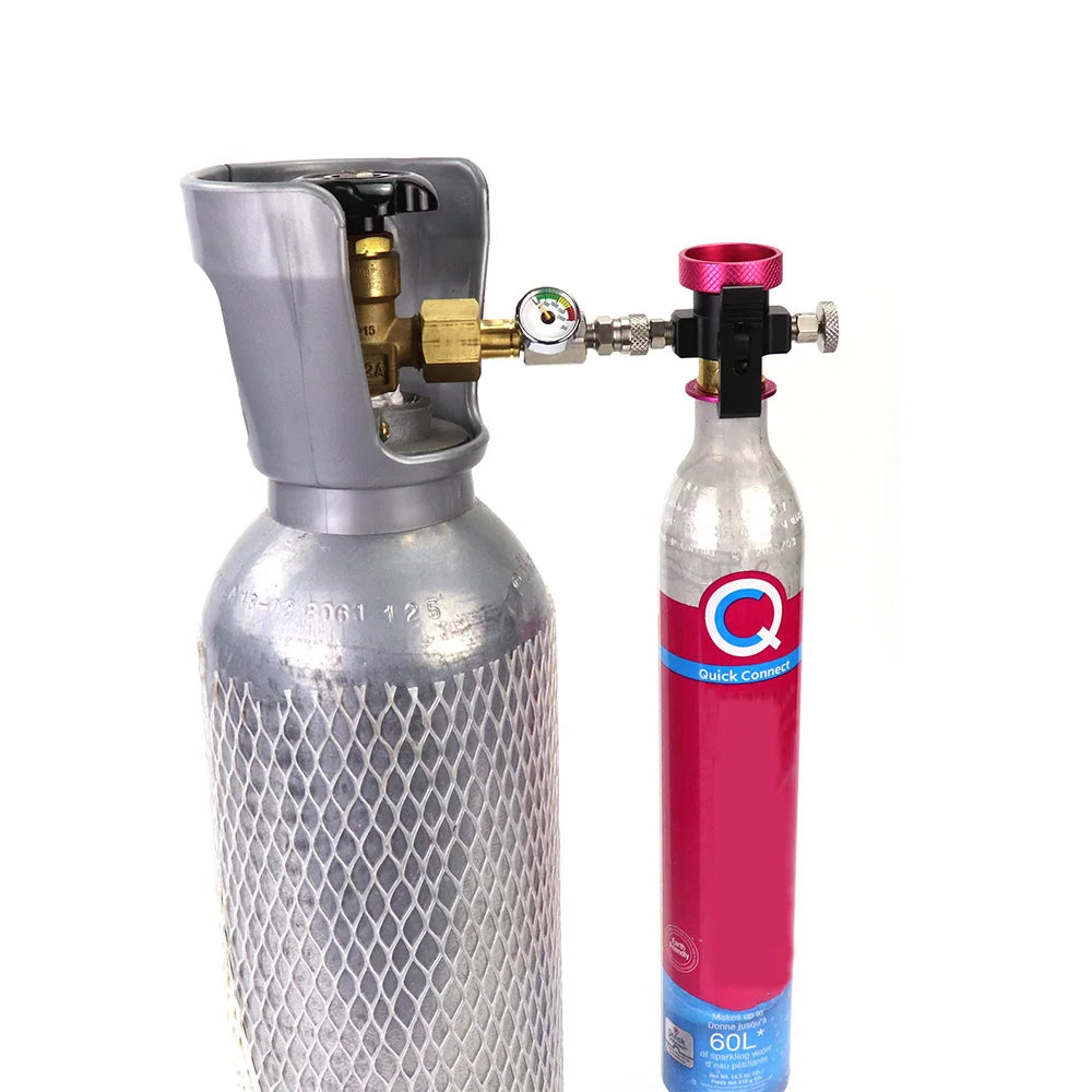CO2 Adapter with W21.8 / G3/4 / CGA320Thread and Gauge