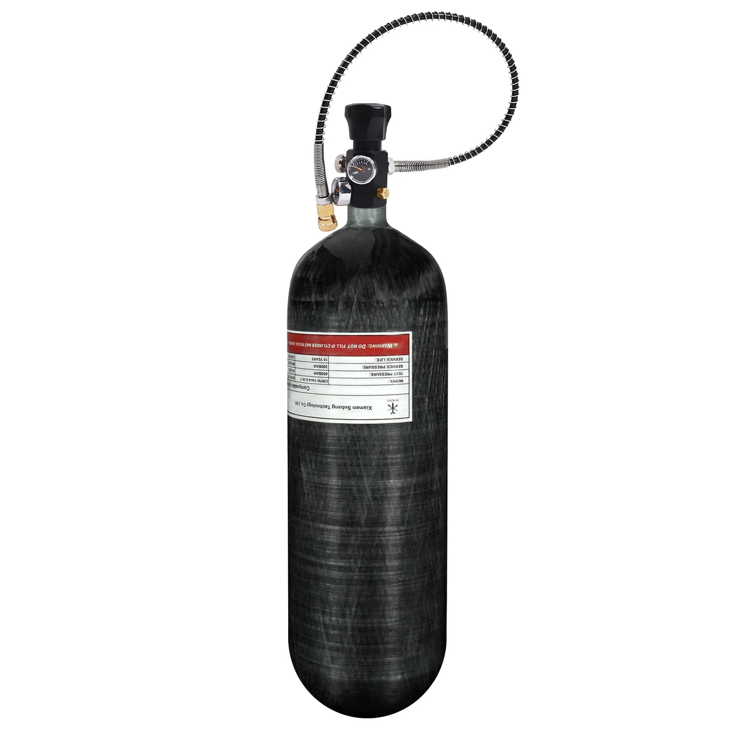 TUXING 6.8L Carbon Fiber Tank with 6000PSI Dual Gauge Regulator Valve