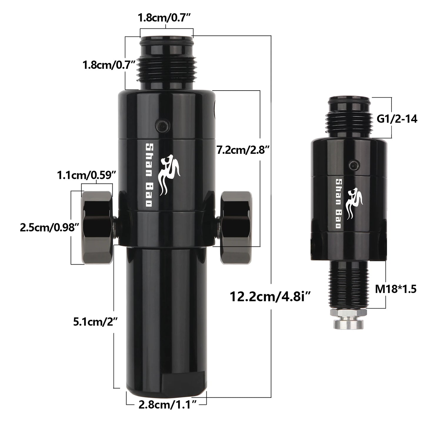 Dual Gauge Diving Valve Regulator – 3000 PSI G1/2-14 M18x1.5