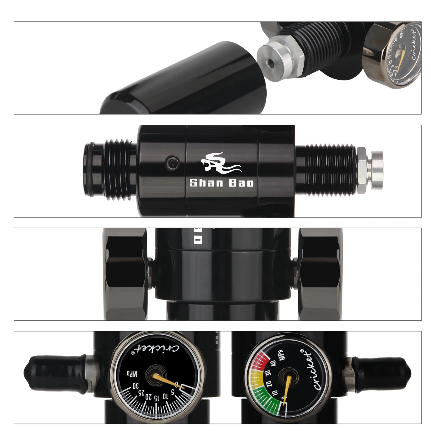 Dual Gauge Diving Valve Regulator – 3000 PSI G1/2-14 M18x1.5
