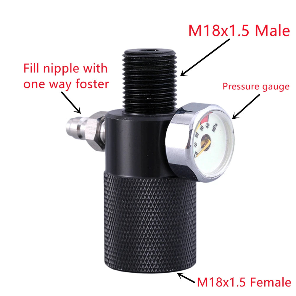 4500psi M18x1.5 Pressure Tester Valve with 40MPa Gauge