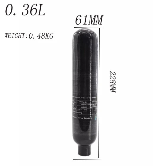 0.36L Carbon Fiber Cylinder – 300BAR