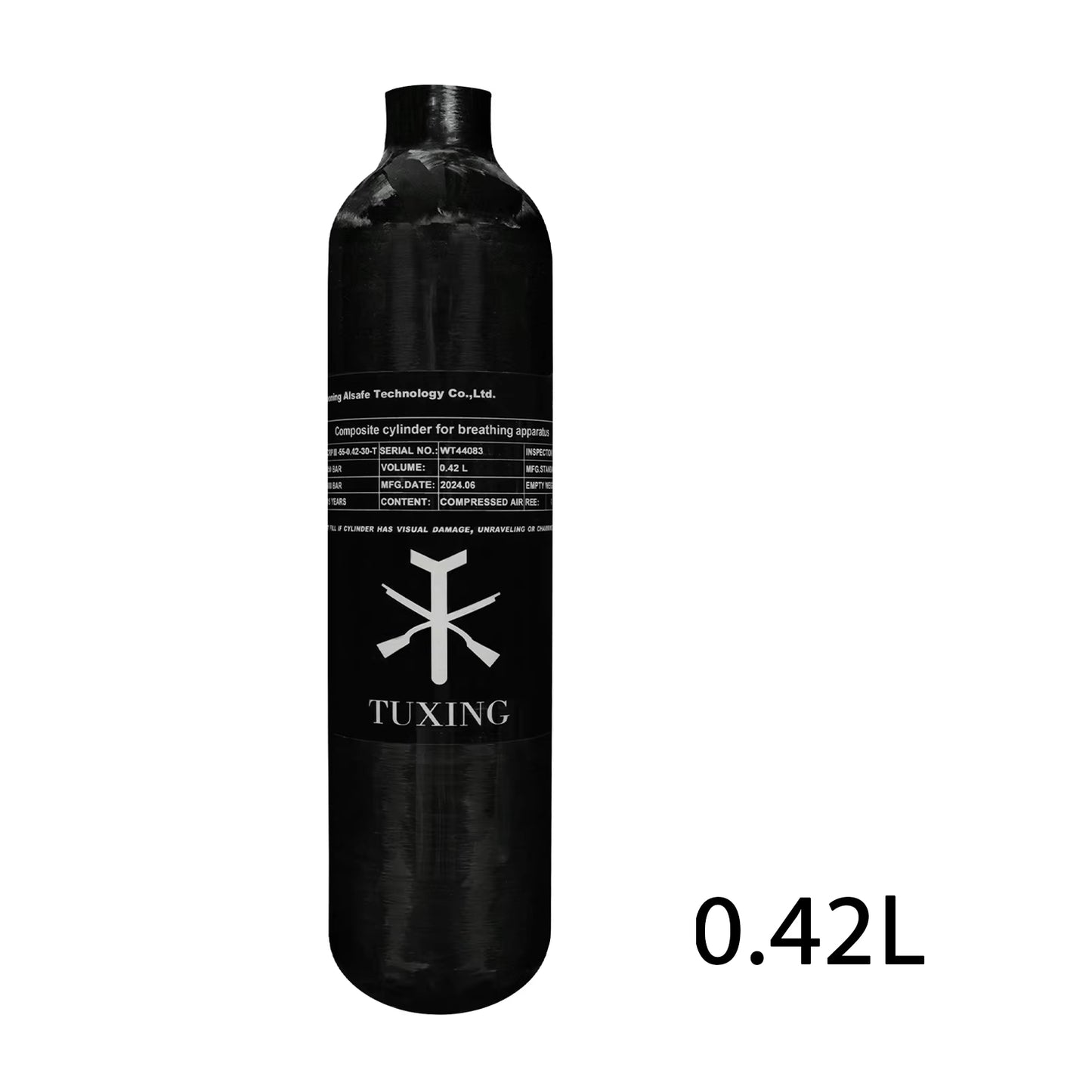 0.42L Carbon Fiber Cylinder – 300BAR