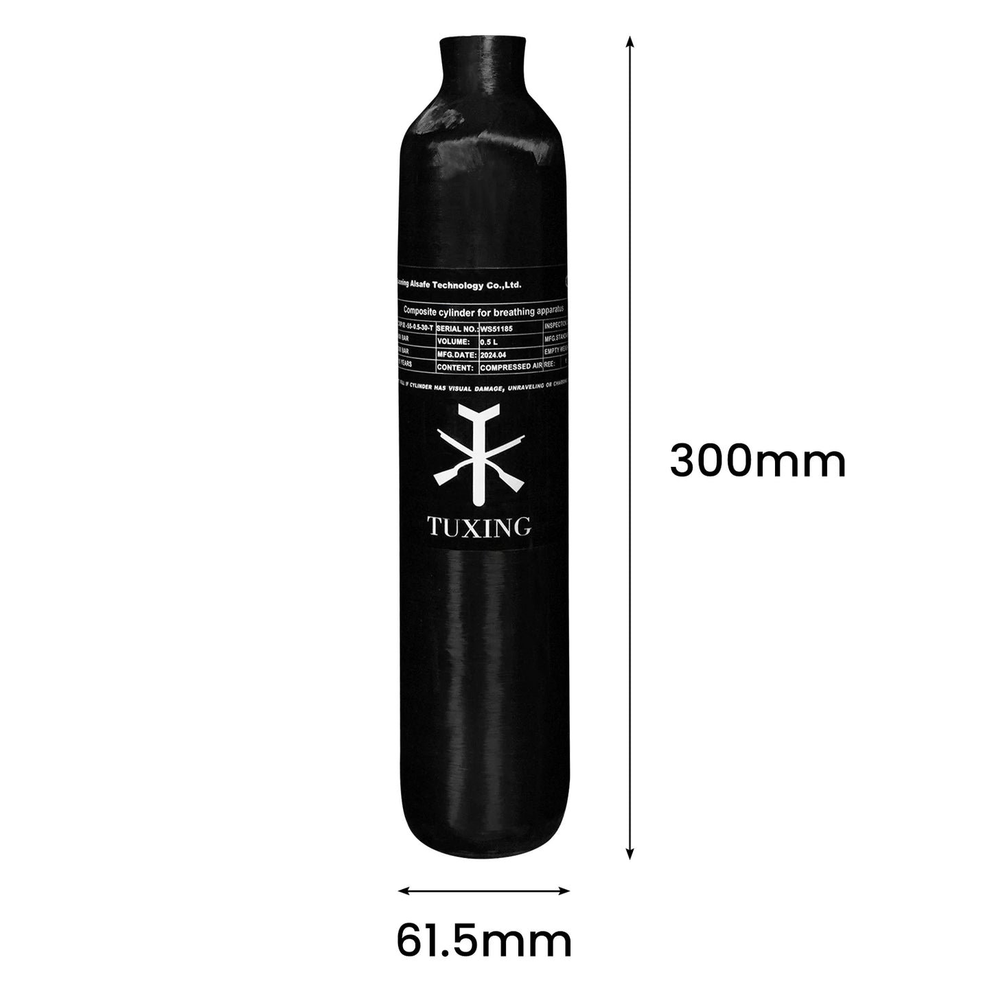 0.5L Carbon Fiber Cylinder – 300BAR