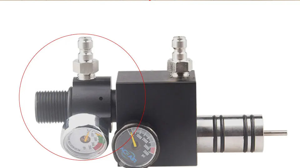 4500PSI HPA Adjustable Regulator Valve with M18*1.5 to G1/2-14 Thread for CO2 & Aquarium