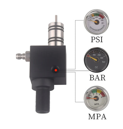 High pressure 4500PSI Z valve regulator with M18x1.5 thread – ideal for CO2 tanks
