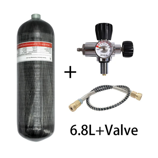 TUXING 6.8L Carbon Fiber Cylinder with Integrated Fill Station Valve

