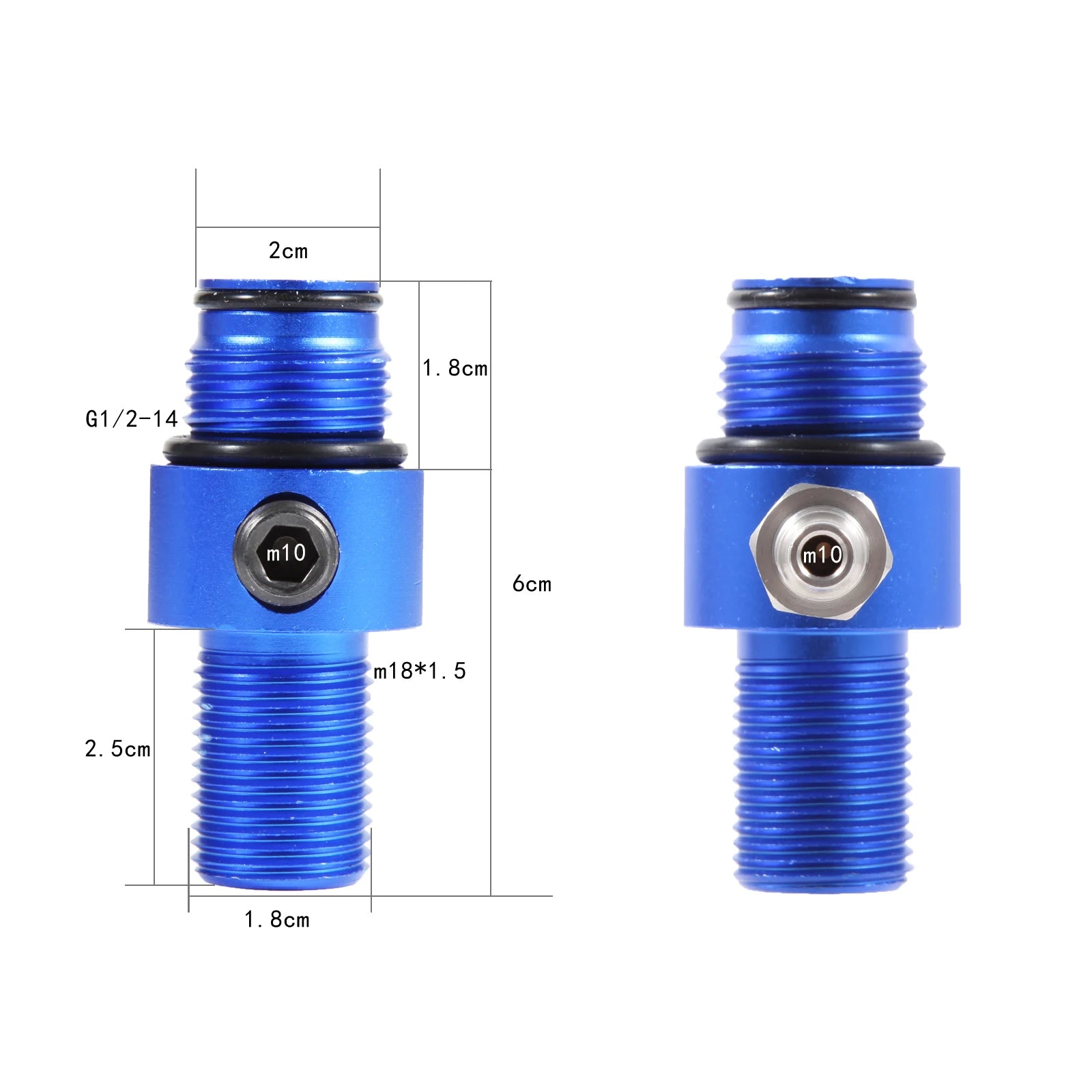 HPA 3000PSI Z valve regulator with 20mm guide – aluminum CO2 tank adapter
