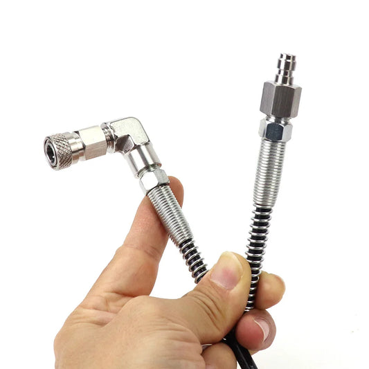 PCP Fill Hose 90° Adapter – 4500PSI Stainless 8MM
