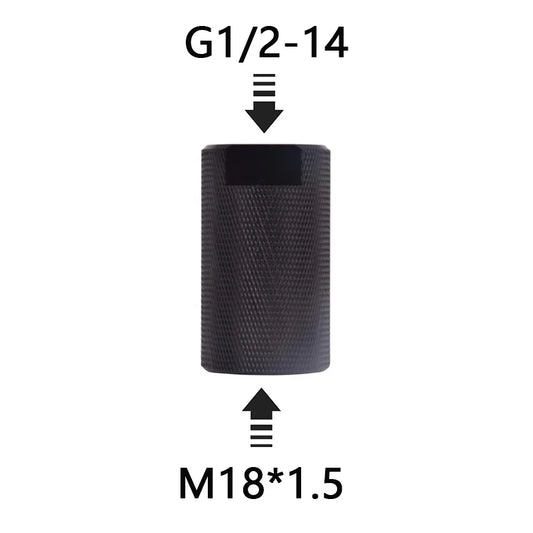 Thread Adapter G1/2 to M18.1.5 Aluminum Black	