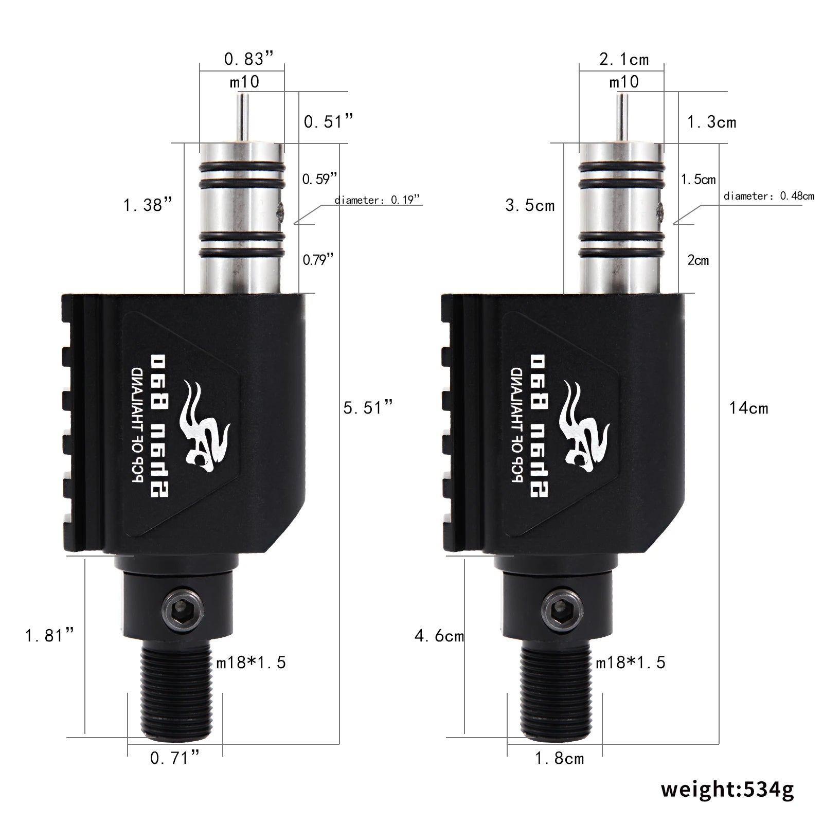 HPA 3000PSI Z valve regulator with 20mm guide – aluminum CO2 tank adapter
