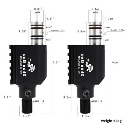 HPA 3000PSI Z valve regulator with 20mm guide – aluminum CO2 tank adapter
