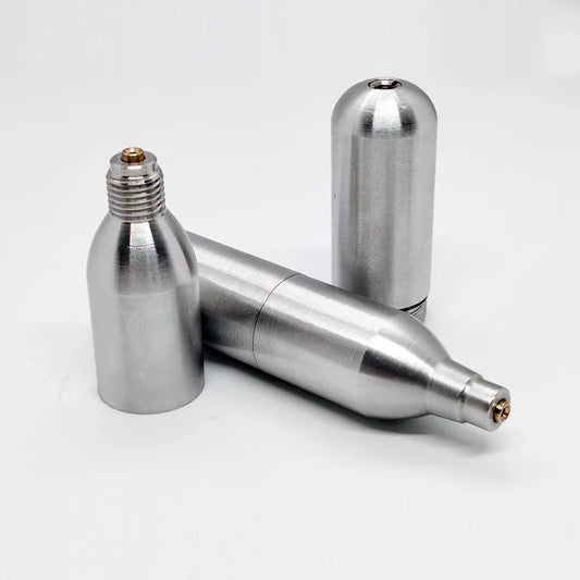 Refillable CO2 cartridge 12g 16g for soda, brewing, and home use – 3/8-24UNF thread