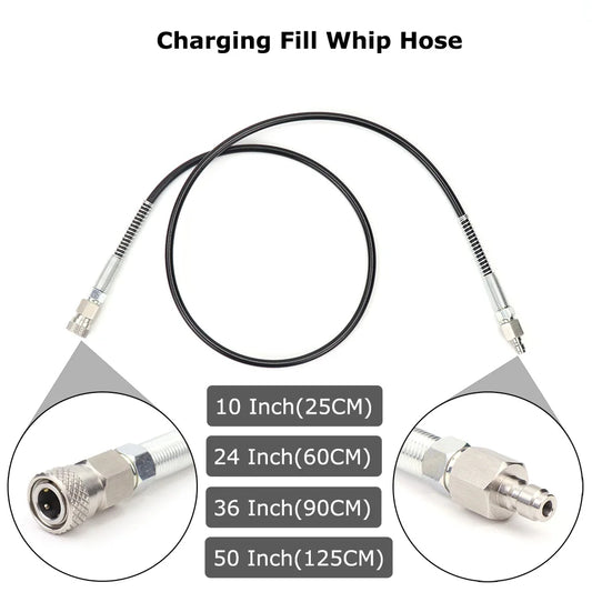 PCP Paintball Fill Hose – 4500PSI 8MM Quick Disconnect
