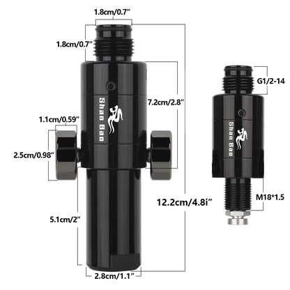 Dual Gauge Diving Valve Regulator – 3000 PSI G1/2-14 M18x1.5

