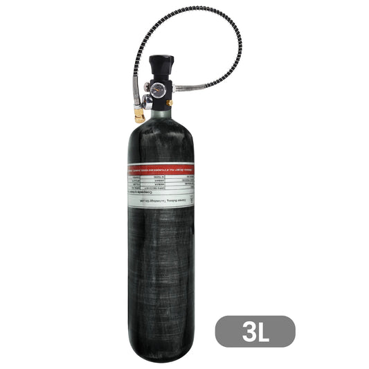 TUXING 3L Carbon Fiber Tank with 6000PSI Fill Station Valve & Gauges

