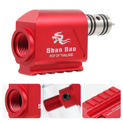 HPA 3000PSI Z valve regulator with 20mm guide – aluminum CO2 tank adapter
