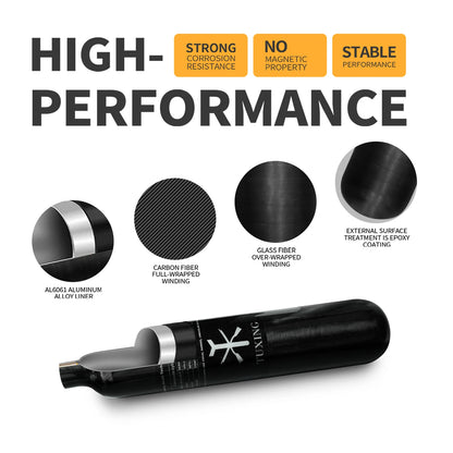 0.5L Carbon Fiber Cylinder – 300BAR