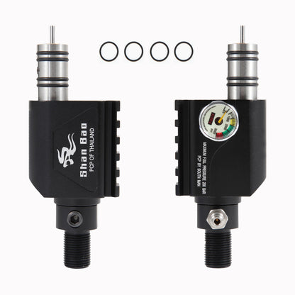 HPA 3000PSI Z valve regulator with 20mm guide – aluminum CO2 tank adapter
