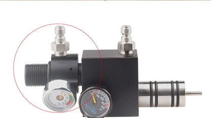 4500PSI HPA Adjustable Regulator Valve with M18*1.5 to G1/2-14 Thread for CO2 & Aquarium

