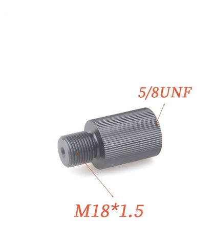 Threaded metal component with specifications labeled on a white background