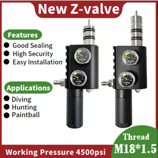 New Z-valve with features, applications, and specifications on a white background